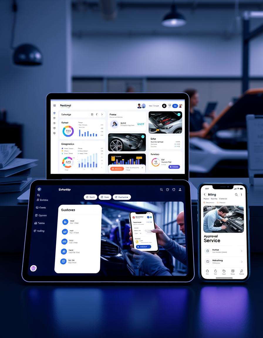 Mechanic Dashboard – Vehicle List & Service Queue